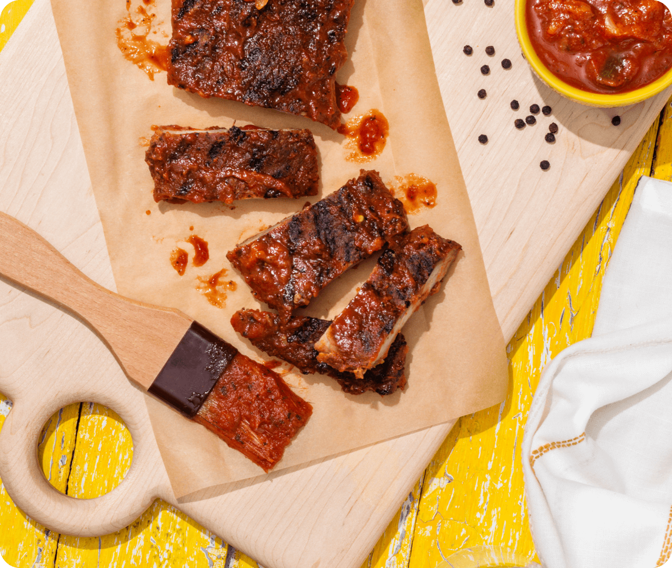 Red Hot Ribs Rub with Barbecue Sauce