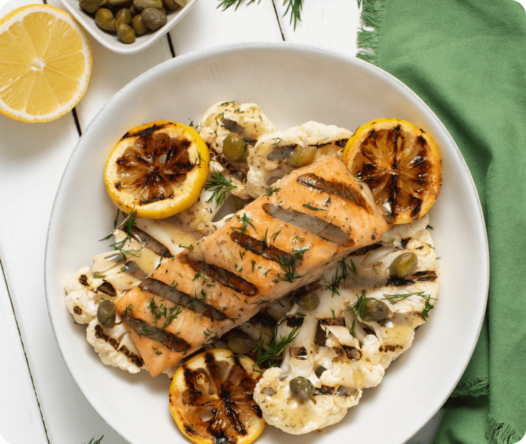 Newmans Own Healthy Steak Recipe Reference: Grilled Salmon Cauliflower Paleo Steaks