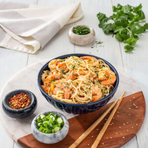 Tasty Thai Shrimp And Sesame Noodles