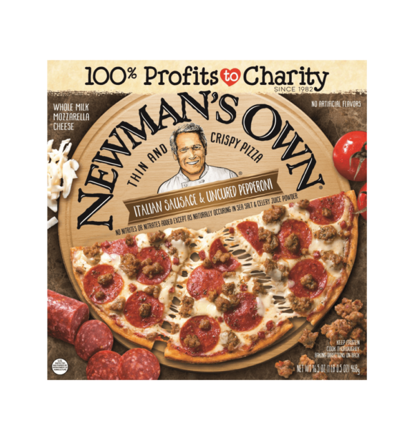 Newman's Own Thin & Crispy Italian Sausage & Uncured Pepperoni pizza