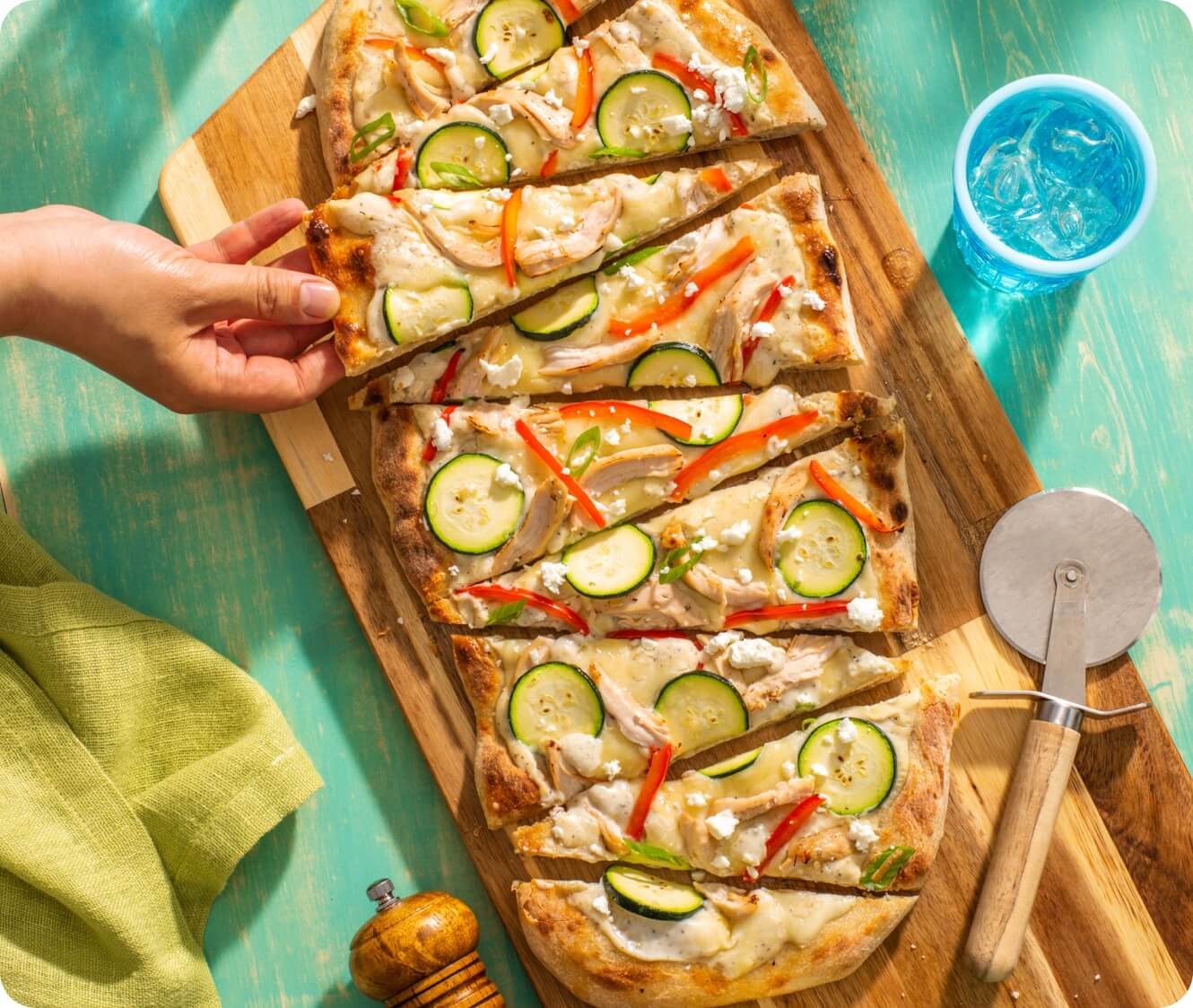 Chicken Zucchini Flatbread