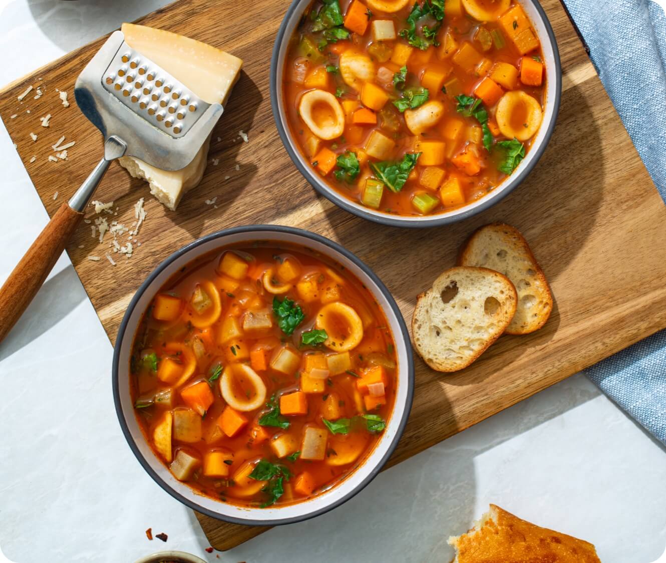 Minestrone de la cosecha de otoño