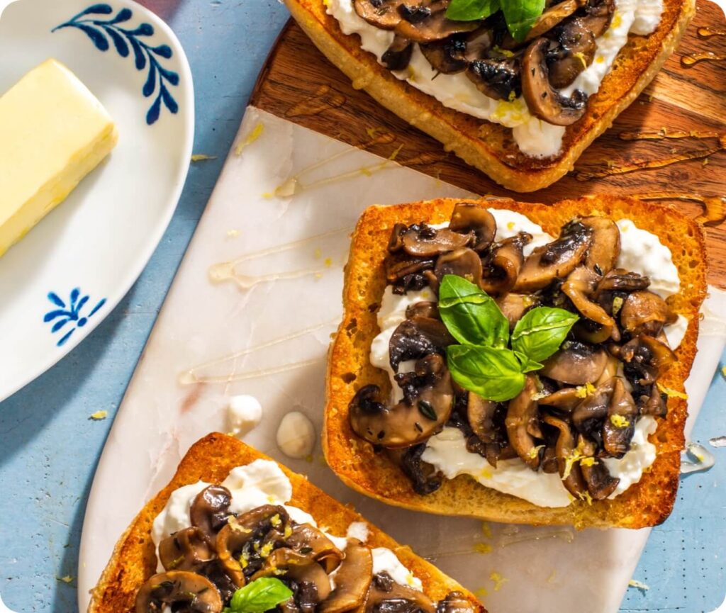 Mushroom Burrata Toast Newman's Own