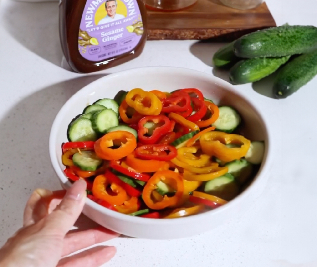 Cucumber & Peppers Salad