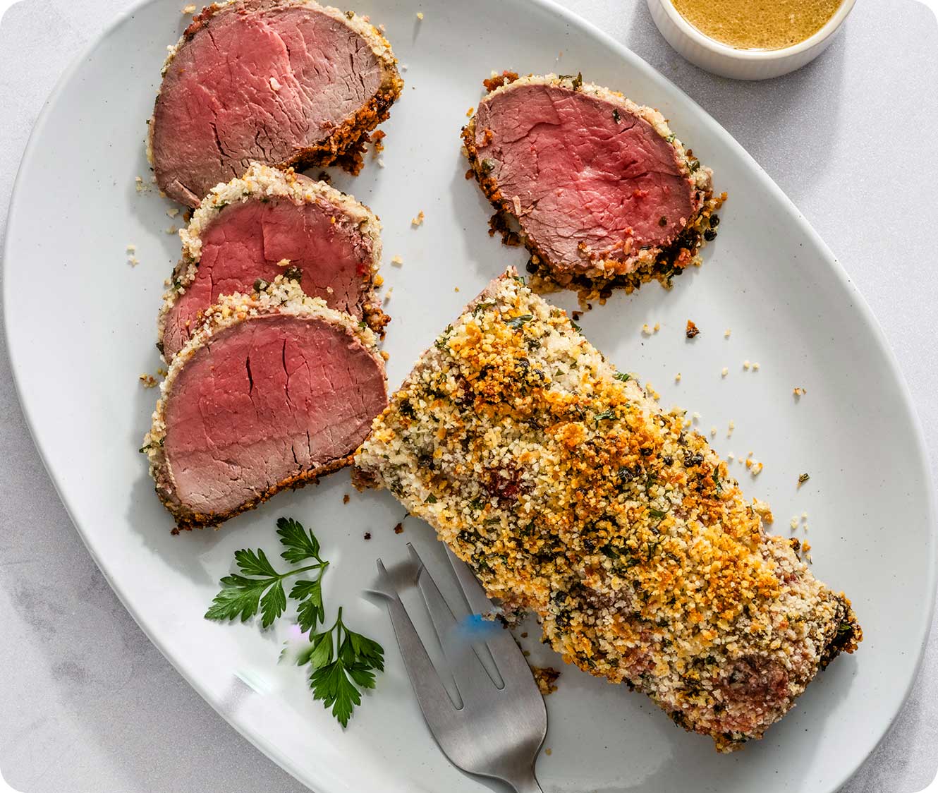 Caesar-Crusted Roast Beef Tenderloin