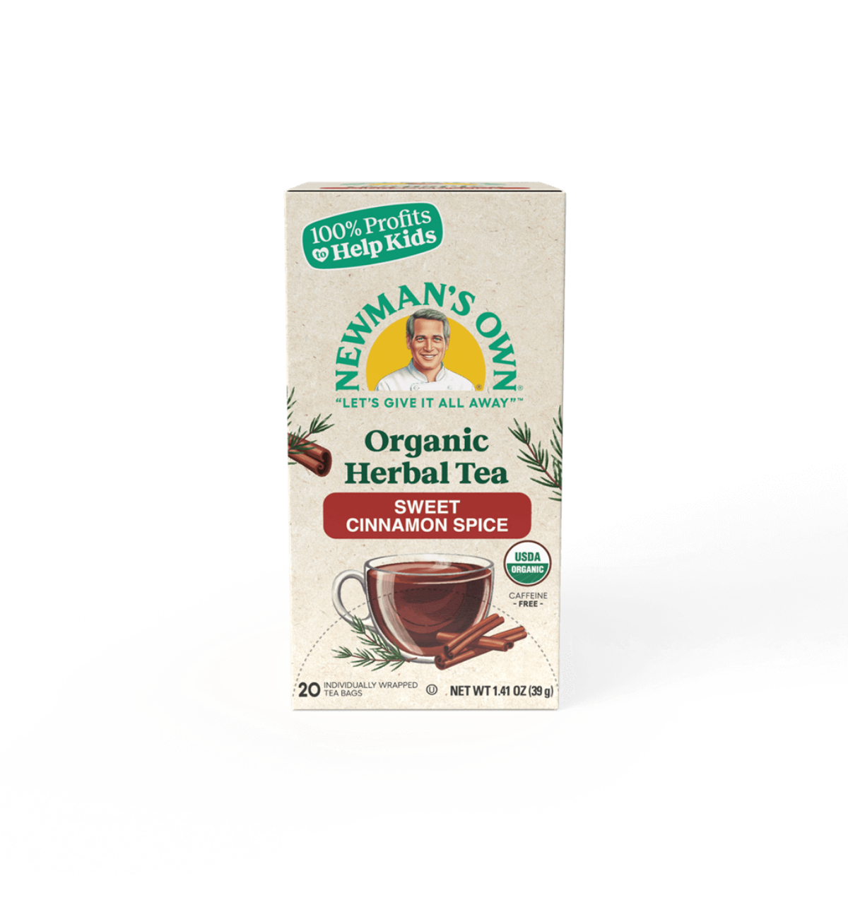 Organic Sweet Cinnamon Herbal Tea | Newman's Own