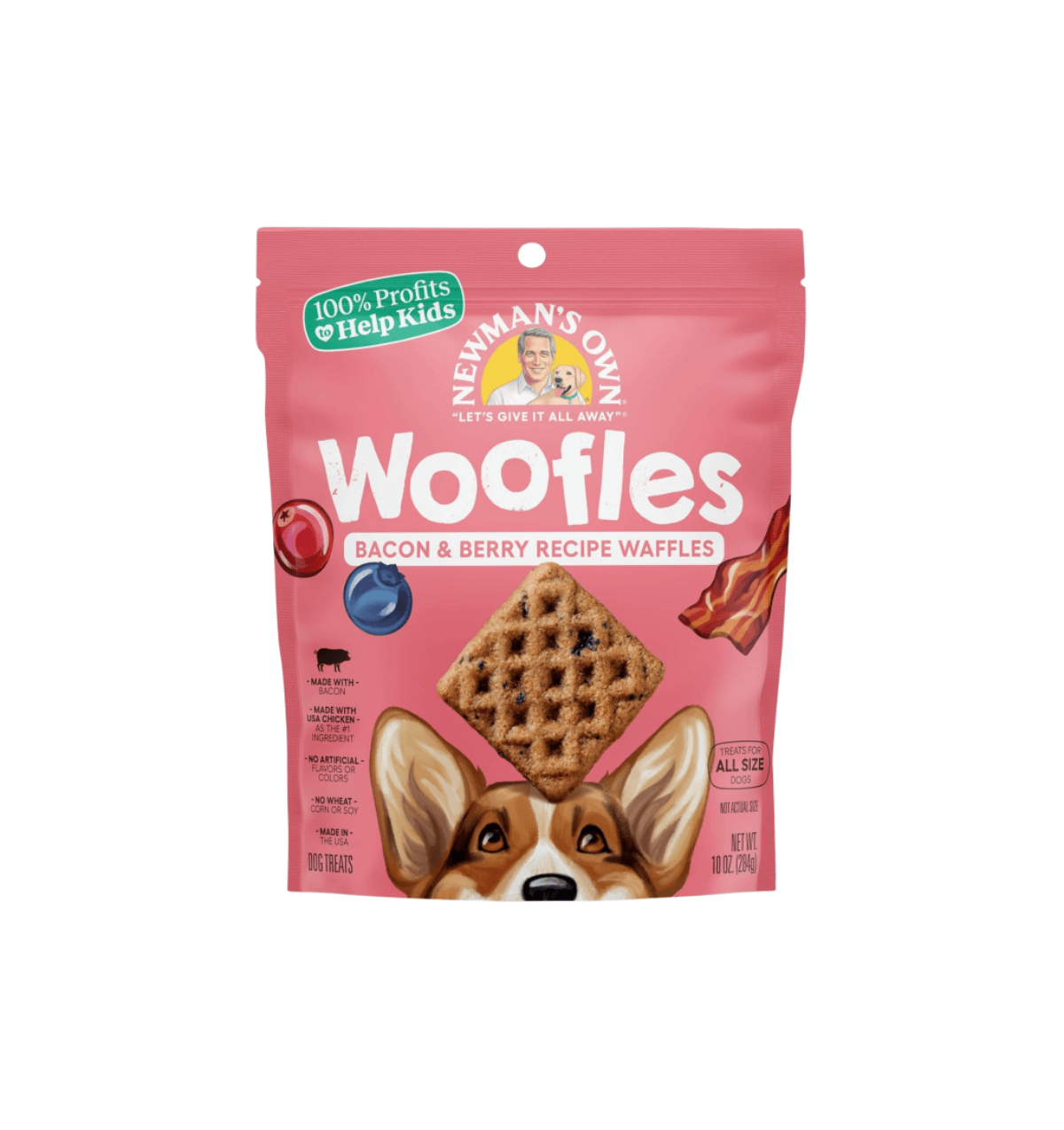 Woofles Bacon & Berry Recipe Waffles | Newman's Own